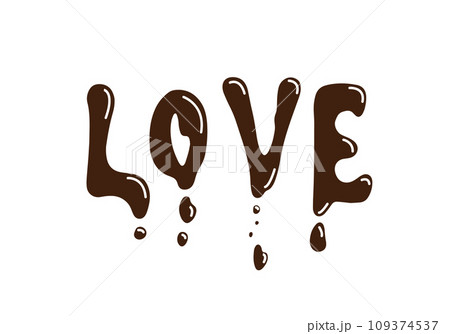 チョコレート風のラブの文字 109374537