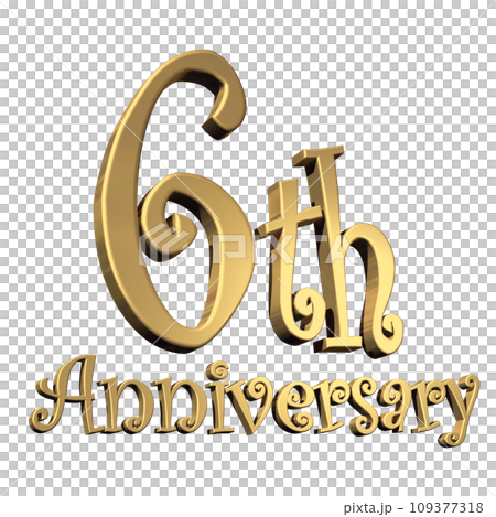 3DCG角色「6th Anniversary/6週年」金、金 109377318