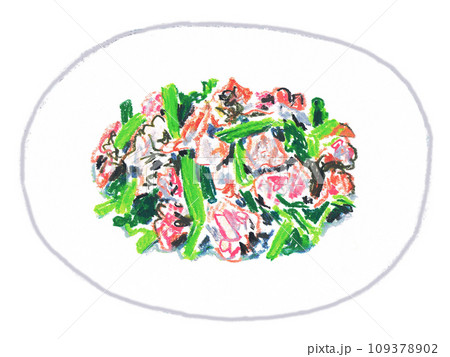 春菊豚肉炒め 109378902