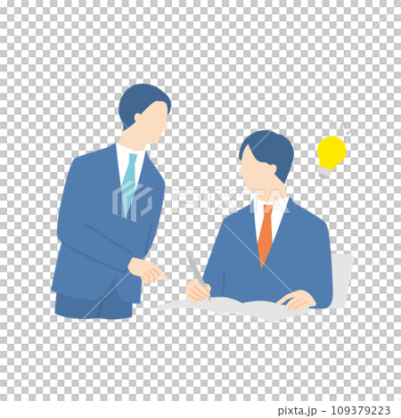 High school boy receiving individual instruction from a male instructor 109379223