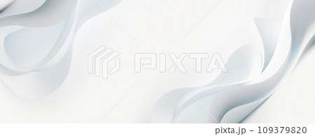 3D Light White Background with Smooth Wavy Lines 109379820