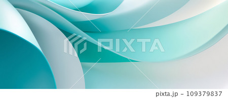 3D Abstract Light Background with Blue and White Wavy Lines 109379837