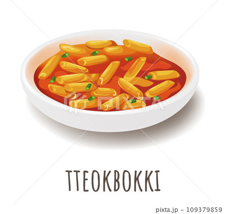 Tteokbokki or topokki, popular Korean street food 109379859