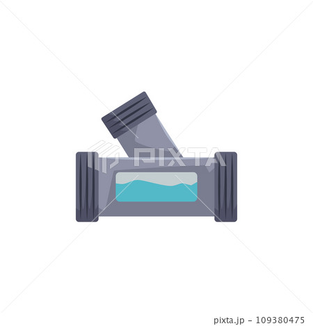 Gray water filters flat style, vector illustration isolated on white Gray water filters flat style, vector illustration isolated on white 109380475