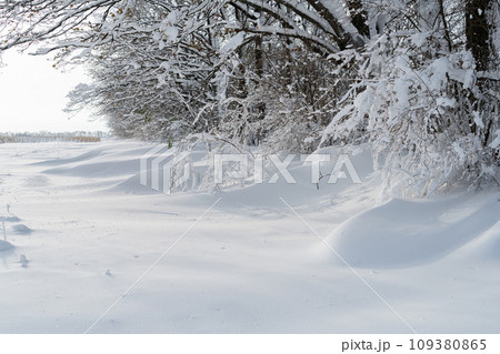 Country winter landscape 109380865