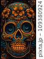 Mexican Skull Festival day of the Dead.AI-generated content 109380924