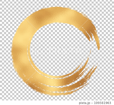 金の毛筆、あしらい 109381963