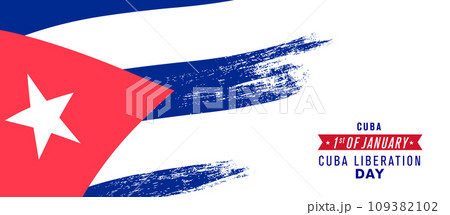 Cuba liberation day greeting card, banner vector illustration. 109382102