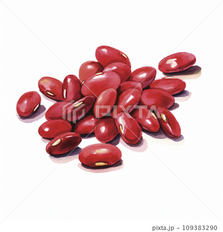 小豆の水彩イラスト 109383290