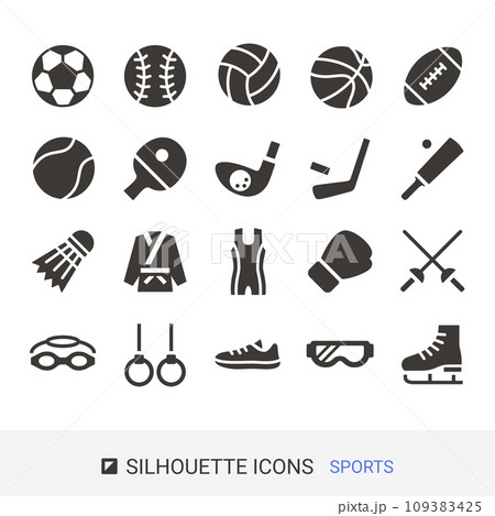 商品アイコン　スポーツ　シルエットアイコン 109383425