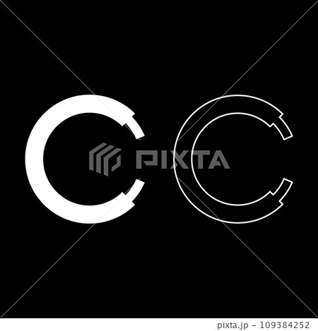 Rope line hawser cable electric circle shape...のイラスト素材 [109384252] - PIXTA