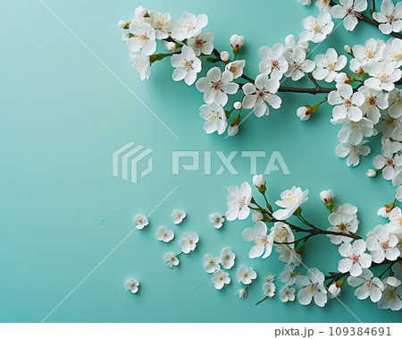 美しい桜の花背景 美しい桜の花背景 109384691