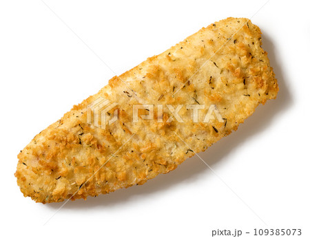 fried breaded fish fillet 109385073
