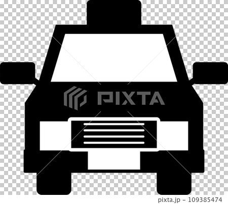 車・タクシーのシンプルなピクトグラムアイコン 車・タクシーのシンプルなピクトグラムアイコン 109385474