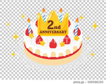2周年記念のホールケーキ 2周年記念のホールケーキ 109386103