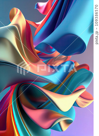 Abstract background. Colorful flying silk. Fabric in the wind. Cloth Wallpaper. Abstract background. Colorful flying silk. Fabric in the wind. Cloth Wallpaper. 109386570
