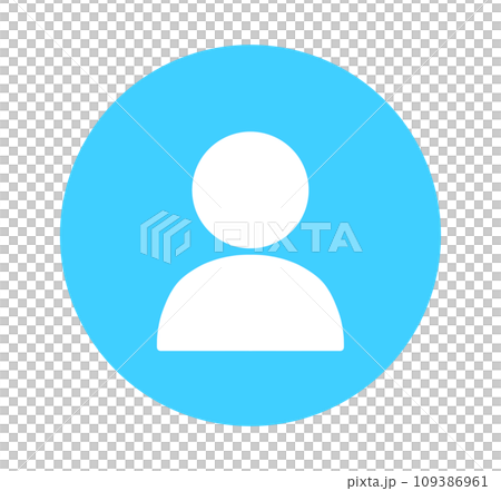 Simple light blue user icon 109386961