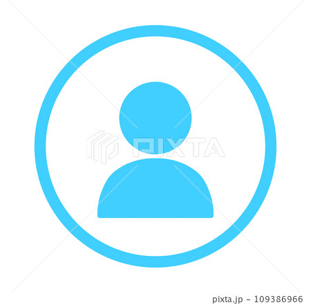 シンプルな水色のユーザーアイコン シンプルな水色のユーザーアイコン 109386966