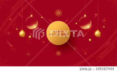 Merry Christmas and Happy New Year background 109387444