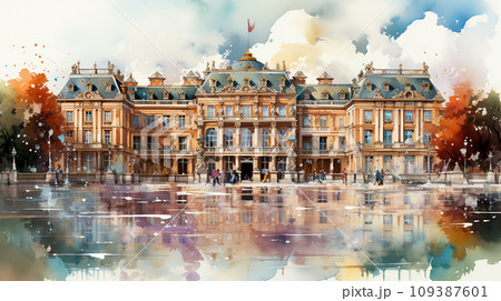 Palace of versailles in Paris, France, Ai generated 109387601
