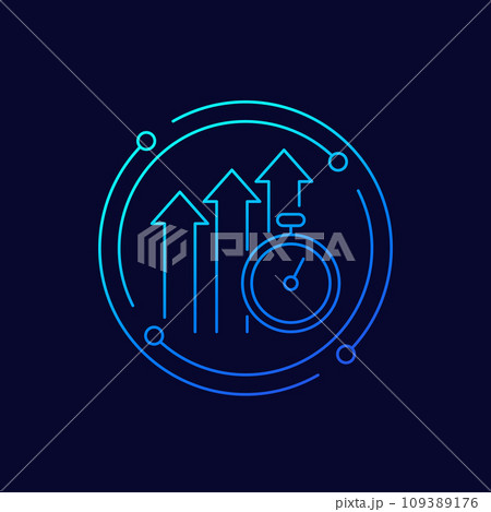 improve time icon, linear design improve time icon, linear design 109389176