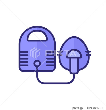 nebulizer icon on white with outline 109389252