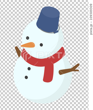 アイソメトリックイラスト:雪だるま 109389309