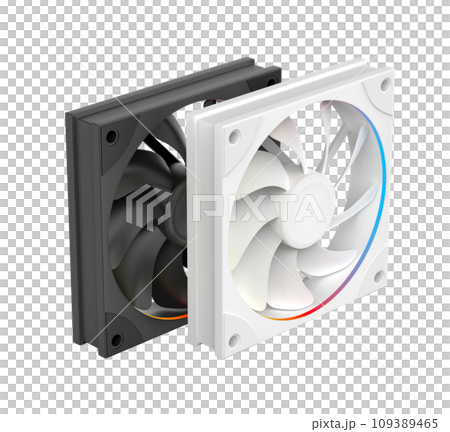 Black and white colored computer case fans 109389465