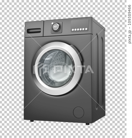 Black washing machine 109389466