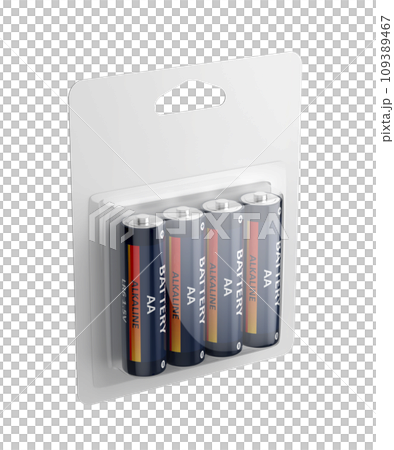 Blister pack of four AA size batteries 109389467