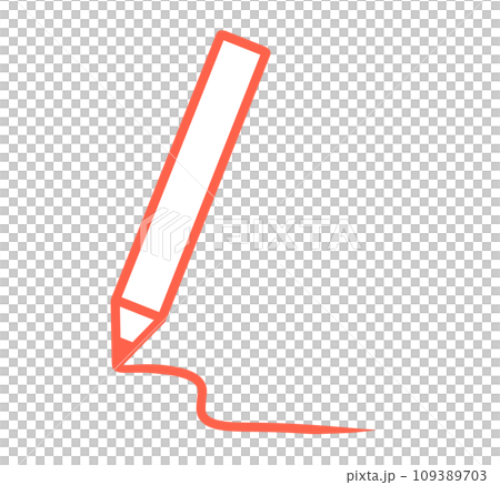 simple red pen and line 109389703