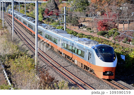常磐線　赤塚ー偕楽園　JR東日本　E657系　K3編成（勝田）　リバイバルカラー　橙　ひたち　ときわ 109390159
