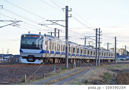 常磐線　赤塚ー内原　JR東日本　E531系　K455編成（勝田） 109390284