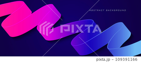Abstract blue background with colorful wavy fluid shape. Trendy vibrant gradient liquid wave design. Modern flow shape. Suit for banner, brochure, cover, flyer, poster, presentation, website 109391166