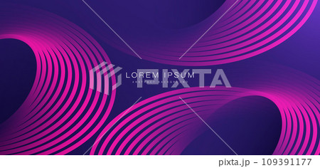 Abstract glowing lines on purple background. Modern fuchsia gradient curved lines. Geometric pattern. Dynamic shape. Futuristic concept. Suit for banner, brochure, cover, flyer, poster, website, Abstract glowing lines on purple background. Modern fuchsia gradient curved lines. Geometric pattern. Dynamic shape. Futuristic concept. Suit for banner, brochure, cover, flyer, poster, website, 109391177