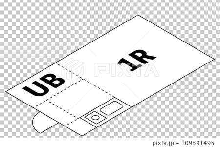 Moving floor plan (one room) image, simple line drawing isometric illustration Moving floor plan (one room) image, simple line drawing isometric illustration 109391495