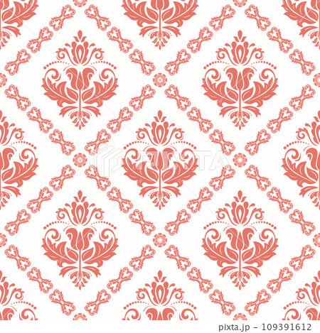 Orient Damask Seamless Vector Wallpaper With Arabesques 109391612
