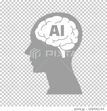 Simple AI/artificial intelligence image 109392235