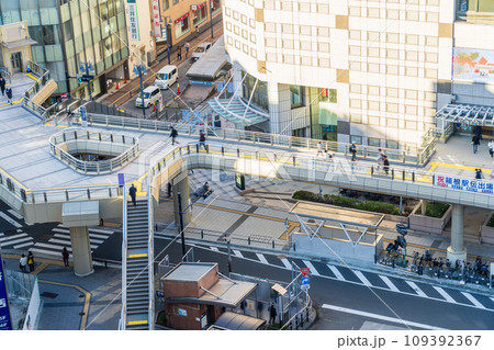 八王子駅北口　ペデストリアンデッキ　ハイアングル 109392367