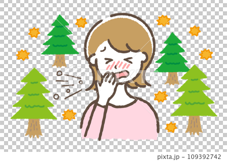 患有花粉熱的女性 109392742