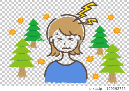 患有花粉熱的女性 109392753