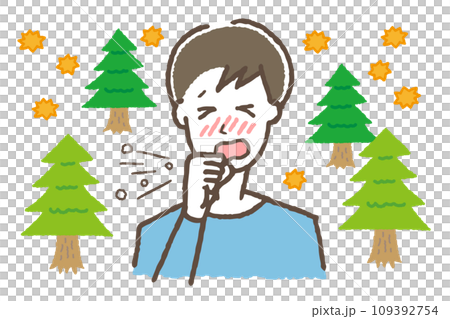 男人患花粉症 109392754