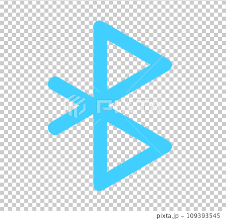 Simple light blue Bluetooth mark 109393545