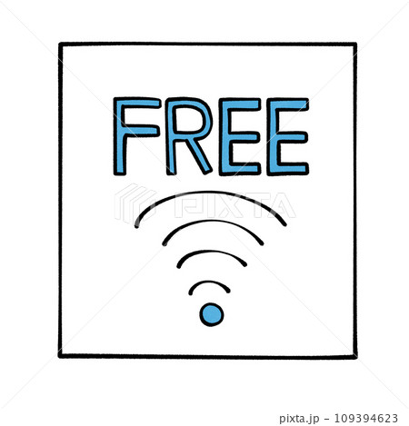 Free フリーWi-Fiのイラスト Free フリーWi-Fiのイラスト 109394623