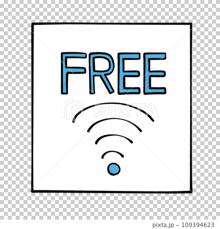 Free フリーWi-Fiのイラスト Free フリーWi-Fiのイラスト 109394623