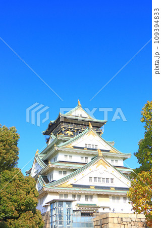 大阪府大阪市、大阪城の風景 109394833