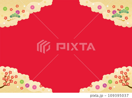 背景素材-初春フレーム3-2ベク 背景素材-初春フレーム3-2ベク 109395037