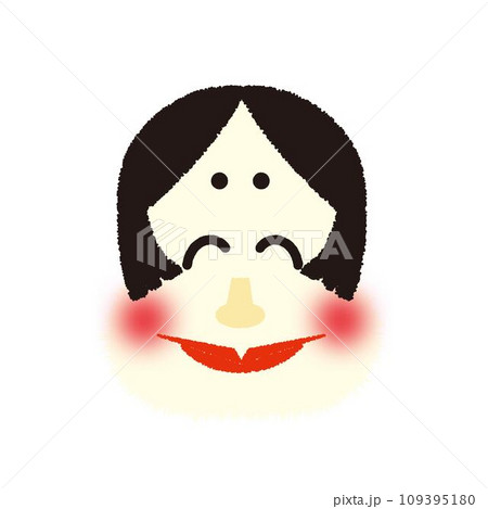 おかめさんの顔 109395180