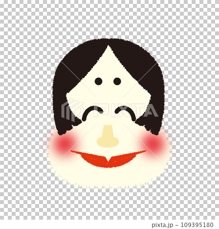 おかめさんの顔 109395180