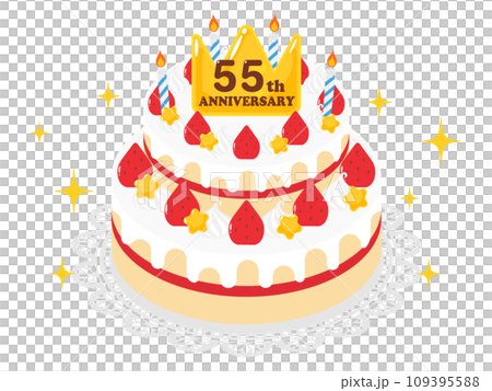 55周年記念のホールケーキ 109395588